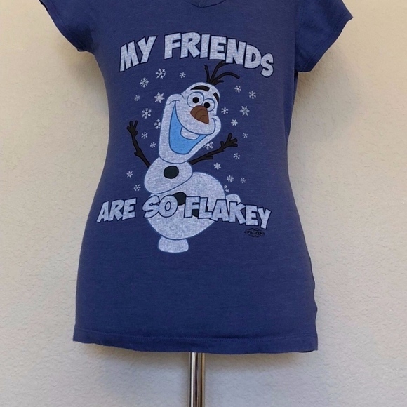 Disney's Frozen Olaf - Blue T-shirt Shirt Tee Top - Picture 5 of 7